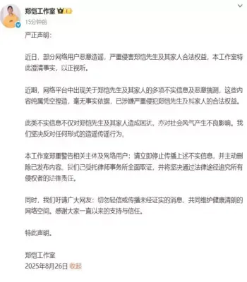 郑恺辟谣